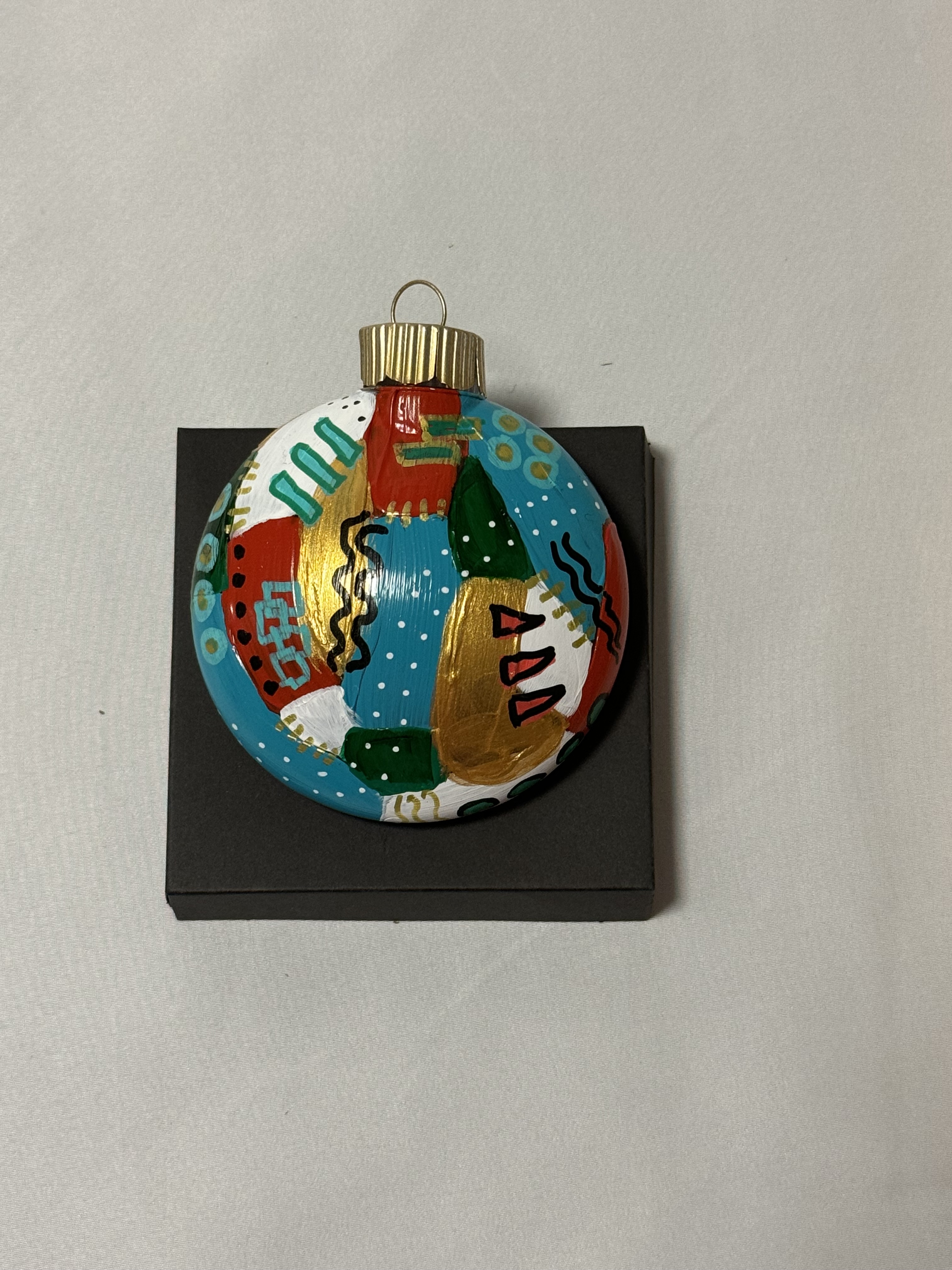 3 Inch Flat Round Hand Painted Ornament